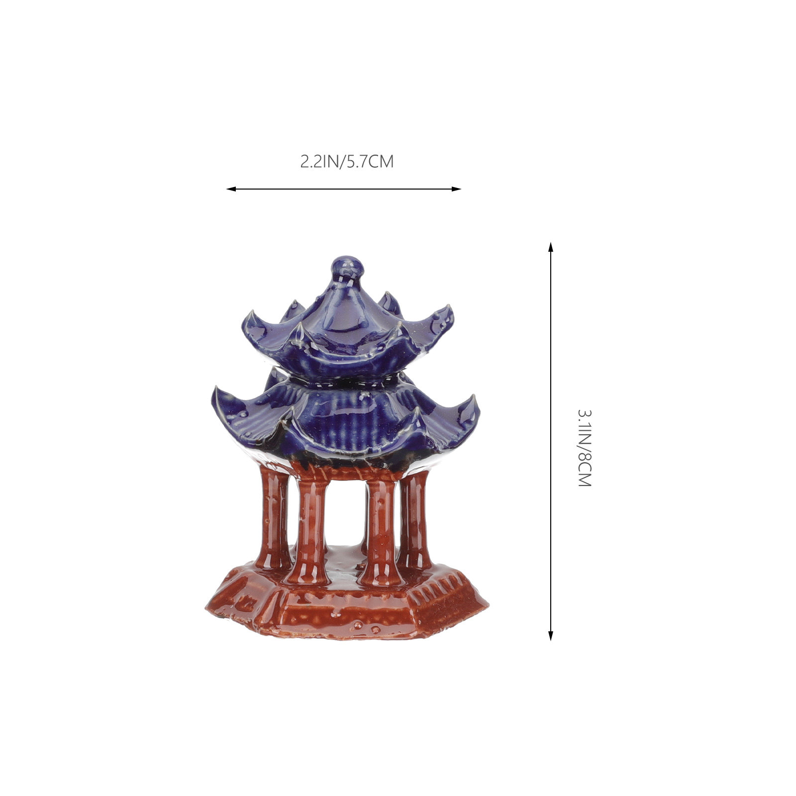 3Pcs Ceramic Pavilion Miniatur - Aquarium Decor ulasan dan harga