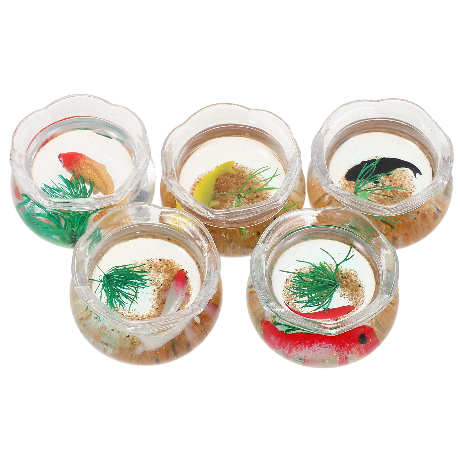 5pcs Miniature Koi Fish Tank:  - Aquarium Decor ulasan dan harga